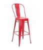 Industrial Interior Metal Restaurant Bar Chair - red