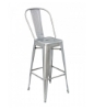 Industrial Interior Metal Restaurant Bar Chair - Clear Coat