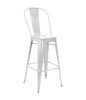 Industrial Interior Metal Restaurant Bar Chair - White