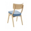 Architect Interior Wooden Restaurant Chair With Vinyl Upholstered Seat