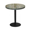 Indoor Restaurant Bar Height Table with Marco Top and Round Stamped Steel Base
