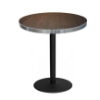 Indoor Restaurant Bar Height Table with Marco Top and Round Stamped Steel Base