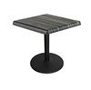 Indoor Restaurant Dining Table with Suncity Top and Round Stamped Steel Base