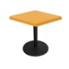 Indoor Restaurant Dining Table with Suncity Top and Round Stamped Steel Base