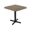 Indoor Restaurant Dining Table with Suncity Top and X Stamped Steel Base