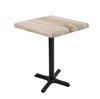 Indoor Restaurant Bar Height Table with Suncity Top and X Stamped Steel Base - 24", 28", 32", or 36"