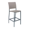 Uptown Outdoor Armless Restaurant Bar Height Chair With Aluminum Frame And Mesh Belt Seat