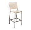 Uptown Outdoor Armless Restaurant Bar Height Chair With Aluminum Frame And Mesh Belt Seat