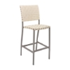 Uptown Outdoor Armless Restaurant Bar Height Chair With Aluminum Frame And Mesh Belt Seat