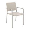 Trade Winds Outdoor Restaurant Dining Chair With Stackable Aluminum Frame And PE Weave Seat