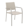 Trade Winds Outdoor Restaurant Dining Chair With Stackable Aluminum Frame And PE Weave Seat