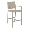 Trade Winds Outdoor Restaurant Bar Height Chair With Aluminum Frame And PE Weave Seat