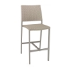 Trade Winds Outdoor Restaurant Armless Bar Height Chair With Aluminum Frame And PE Weave Seat 