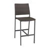 Trade Winds Outdoor Restaurant Armless Bar Height Chair With Aluminum Frame And PE Weave Seat 