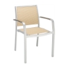 Candor Outdoor Restaurant Dining Chair With Stackable Aluminum Frame And Sling Seat