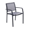 Candor Outdoor Restaurant Dining Chair With Stackable Aluminum Frame And Sling Seat
