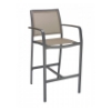 Candor Outdoor Restaurant Bar Height Chair With Aluminum Frame And Sling Seat 