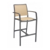 Candor Outdoor Restaurant Bar Height Chair With Aluminum Frame And Sling Seat 