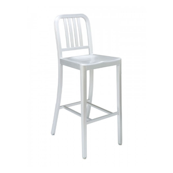 Exterior Industrial Metal Restaurant Bar Height Chair With Aluminum Frame