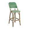 Fiji Outdoor Restaurant Armless Bar Height Chair With Aluminum Frame And PE Weave Seat 