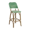 Fiji Outdoor Restaurant Armless Bar Height Chair With Aluminum Frame And PE Weave Seat 