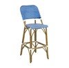 Fiji Outdoor Restaurant Armless Bar Height Chair With Aluminum Frame And PE Weave Seat 