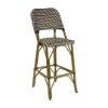 Fiji Outdoor Restaurant Armless Bar Height Chair With Aluminum Frame And PE Weave Seat 