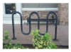 Heavy Duty 7 Space Single Loop Bike Rack, Powder Coated Steel