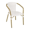 Cafe Outdoor Restaurant Dining Chair With Stackable Aluminum Frame And PE Weave Seat
