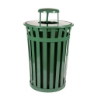 36 Gallon Steel Powder Coated Trash Can w/ Liner - 95 Lbs.