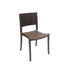 Java Armless Stacking Commercial Plastic Resin Dining Chair - Bronze
