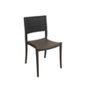 Java Armless Stacking Commercial Plastic Resin Dining Chair - Charcoal