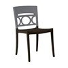 Moon Stacking Commercial Plastic Resin Dining Chair with Armless Frame