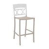 Moon Armless Stacking Commercial Plastic Resin barstool - Glacier White