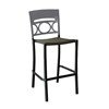 Moon Armless Stacking Commercial Plastic Resin barstool - Titanium Gray