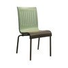 Viva Stacking Commercial Plastic Resin Dining Chair - Sage Green