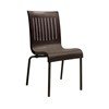 Viva Stacking Commercial Plastic Resin Dining Chair - Charcoal