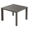 20" Sunset Square Aluminum Side Table - Volcanic Black