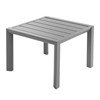20" Sunset Square Aluminum Side Table - Platinum Gray