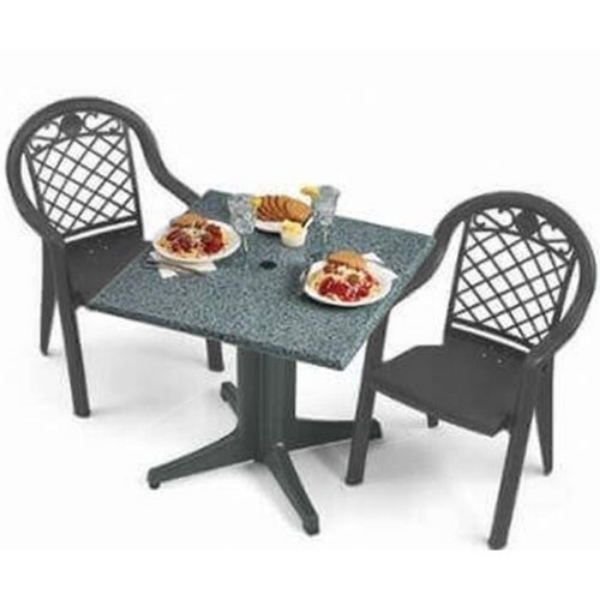 Plastic Resin Table and Chair Package, Savannah Dining Set