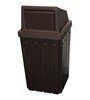 32 Gallon Plastic Receptacle With Liner And Swing Door Lid