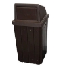 32 Gallon Plastic Receptacle With Liner And Swing Door Lid