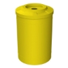 55 Gallon Round Smooth Plastic Recycling Receptacle with 4" Opening Flat Top & Liner - 28 lbs.