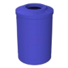 55 Gallon Round Smooth Plastic Recycling Receptacle with 10" Opening Flat Top & Liner - 28 lbs.