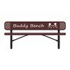 ELITE Series Rectangular Thermoplastic Buddy Bench – 4 Foot, 5 Foot, or 6 Foot - Quick Ship