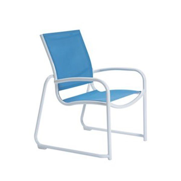 Millennia Relaxed Sling Dining Chair With Aluminum Sled Base - 8.5 Lbs.