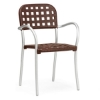 Aurora Plastic Resin Dining Chair With Aluminum Frame