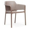 Net Plastic Resin Dining Chair with Wide Seat
