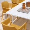 Net Plastic Resin Dining Chair with Wide Seat