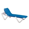 Nautical Sling Chaise Lounge With Plastic Resin Frame 